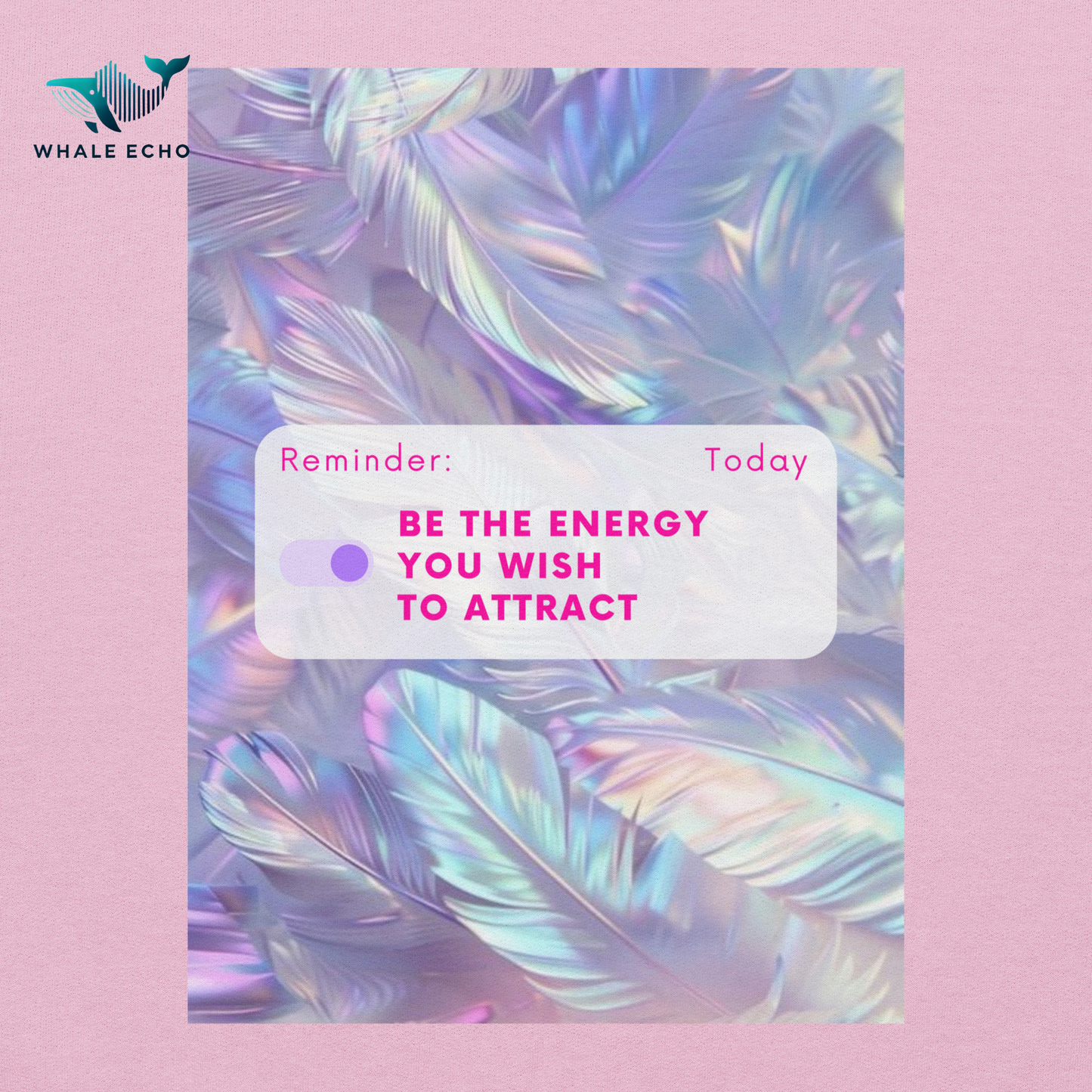 Felpa unisex “Be the energy you wish to attract”